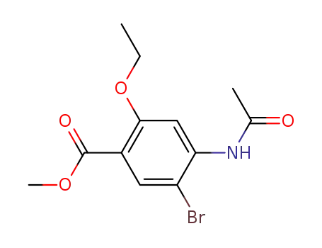 Molecular Structure of 483304-07-0 (methyl 4-acetylamino-5-bromo-2-ethoxybenzoate)