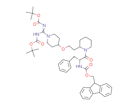 N-[N-(α-fluorenylmethoxycarbonyl)-(R)-phenylalanyl]-2(RS)-{2-[N-(N,N'-di-t-butoxycarbonylamidino)-4-piperidyloxy]ethyl}piperidine