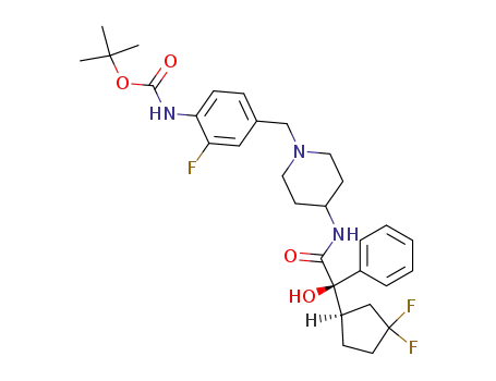 (2R)-N-[1-(4-tert-butoxycarbonylamino-3-fluorobenzyl)piperidin-4-yl]-2-[(1R)-3,3-difluorocyclopentyl]-2-hydroxy-2-phenylacetamide