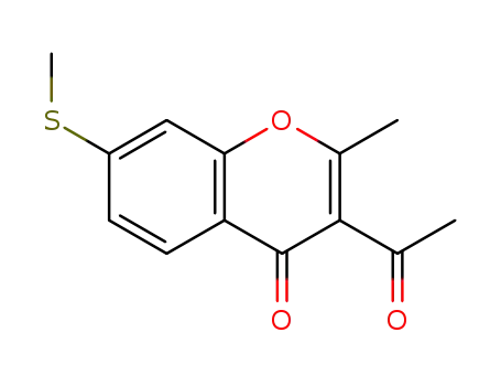 3-acetyl-2-methyl-7-(methylthio)-4H-chromene-4-one
