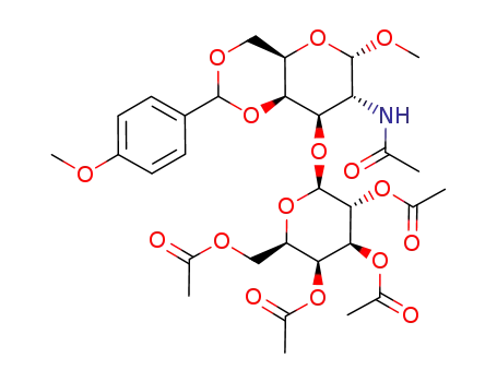 메틸 2-아세트아미도-2-데옥시-4,6-아니소리덴-O-[β-D-(2,3,4,6-테트라아세틸)갈락토피라노실]-α-D-갈락토피라노사이드