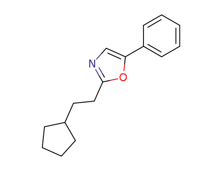 Molecular Structure of 182251-95-2 (2-(2-cyclopentylethyl)-5-phenyloxazole)