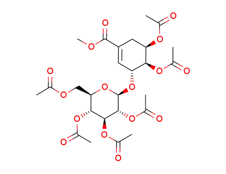 (3R,4R,5R)-4,5-Diacetoxy-3-((2R,3R,4S,5R,6R)-3,4,5-triacetoxy-6-acetoxymethyl-tetrahydro-pyran-2-yloxy)-cyclohex-1-enecarboxylic acid methyl ester