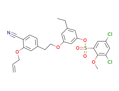 3,5-dichloro-2-methoxybenzenesulfonic acid 3-[2-(3-allyloxy-4-cyanophenyl)ethoxy]-5-ethylphenyl ester