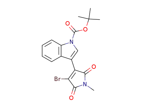 1H-Indole-1-carboxylic acid,
3-(4-bromo-2,5-dihydro-1-methyl-2,5-dioxo-1H-pyrrol-3-yl)-,
1,1-dimethylethyl ester