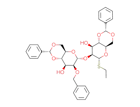 ethyl 2-O-benzyl-4,6-O-benzylidene-α-D-mannopyranosyl-(1->2)-4,6-O-benzylidene-1-thio-α-D-mannopyranoside