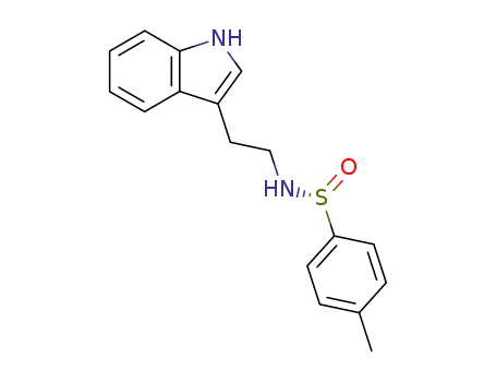 Molecular Structure of 288159-10-4 (R-N-P-TOLYLSULFINYLTRYPTAMINE  97)