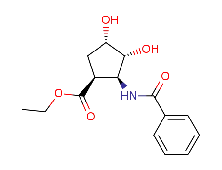 ethyl (1S,2S,3R,4S)-2-benzamido-3,4-dihydroxycyclopentanecarboxylate