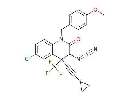 3-azido-6-chloro-4-cyclopropylethynyl-1-(4-methoxy-benzyl)-4-trifluoromethyl-3,4-dihydro-1<i>H</i>-quinolin-2-one