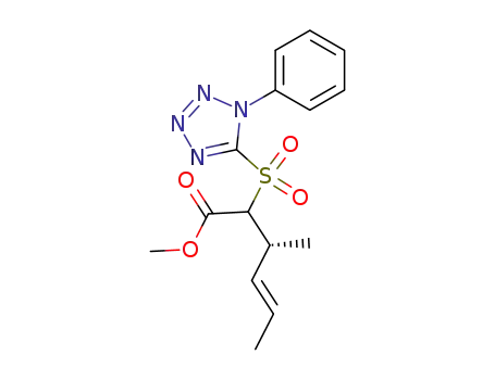 (E)-(R)-3-Methyl-2-(1-phenyl-1H-tetrazole-5-sulfonyl)-hex-4-enoic acid methyl ester