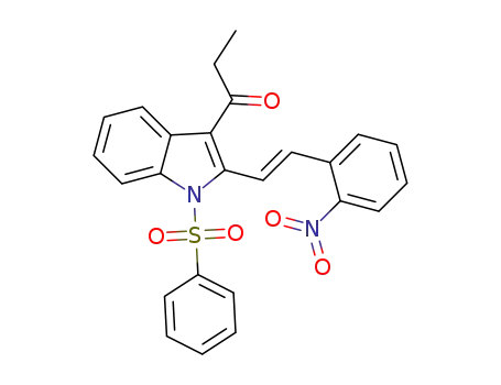 (E)-1-[2-(2-nitrostyryl)-1-(phenylsulfonyl)-1H-indol-3-yl]propan-1-one