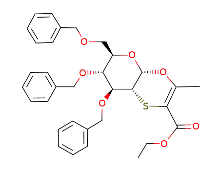 (4aR,6R,7R,8S,8aR)-7,8-Bis-benzyloxy-6-benzyloxymethyl-3-methyl-6,7,8,8a-tetrahydro-4aH-4,5-dioxa-1-thia-naphthalene-2-carboxylic acid ethyl ester