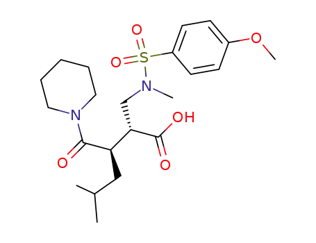 (2R,3R)-2-{[(4-Methoxy-benzenesulfonyl)-methyl-amino]-methyl}-5-methyl-3-(piperidine-1-carbonyl)-hexanoic acid