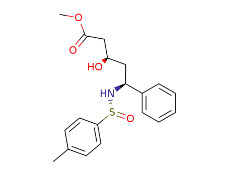 Methyl (R<sub>S</sub>,3R,5S)-(-)-3-hydroxy-5-phenyl-5-(p-toluenesulfinylamino)pentanoate