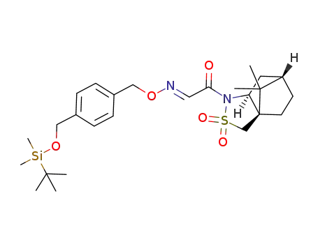 N-[(E)-2-[4-(t-butyldimethylsiloxymethyl)benzyloxyimino]ethanonyl]bornane-10,2-sultam