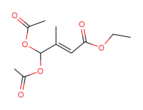 Molecular Structure of 283179-31-7 ((E)-ethyl 3-methyl-4-diacetoxycrotonate)