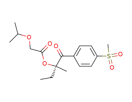 Acetic acid, (1-methylethoxy)-,
(1S)-1-methyl-1-[4-(methylsulfonyl)benzoyl]propyl ester