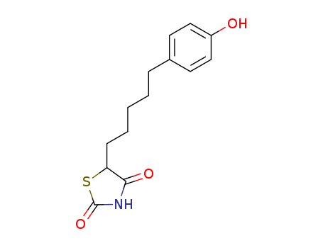 Molecular Structure of 178238-94-3 (2,4-Thiazolidinedione, 5-[5-(4-hydroxyphenyl)pentyl]-)
