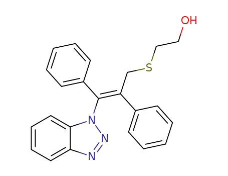 Molecular Structure of 433295-64-8 ((E)-2-[[3-(benzotriazol-1-yl)-2,3-diphenylallyl]sulfanyl]ethanol)