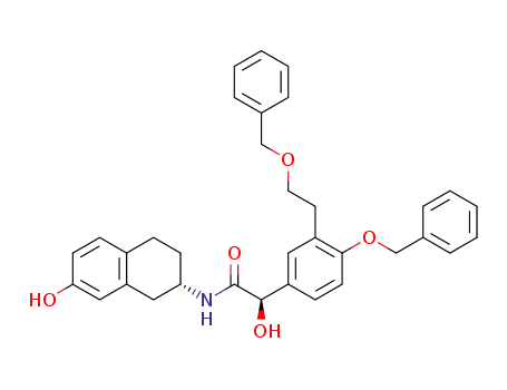 (-)-(2R)-2-[4-benzyloxy-3-(2-benzyloxyethyl)phenyl]-2-hydroxy-N-((2S)-7-hydroxy-1,2,3,4-tetrahydronaphthalen-2-yl)acetamide