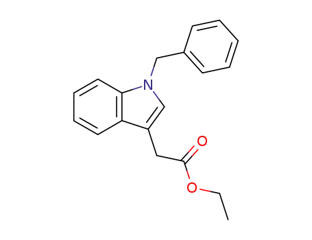 Molecular Structure of 4276-25-9 (1H-Indole-3-acetic acid, 1-(phenylmethyl)-, ethyl ester)