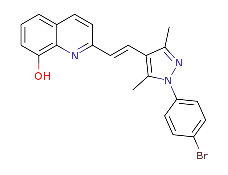(E)-2-(2-(1-(4-bromophenyl)-3,5-dimethyl-1H-pyrazol-4-yl)vinyl)quinolin-8-ol