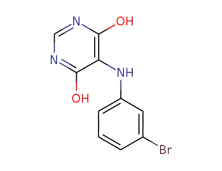Molecular Structure of 454685-37-1 (5-(3-Bromophenylamino)pyrimidine-4,6-diol)