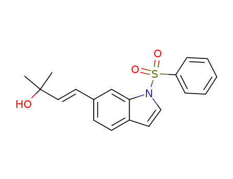 4-(1-benzenesulfonyl-1<i>H</i>-indol-6-yl)-2-methyl-but-3-en-2-ol