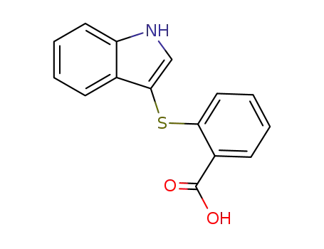 Molecular Structure of 81471-22-9 (2-((1H-indol-3-yl)thio)benzoic acid)
