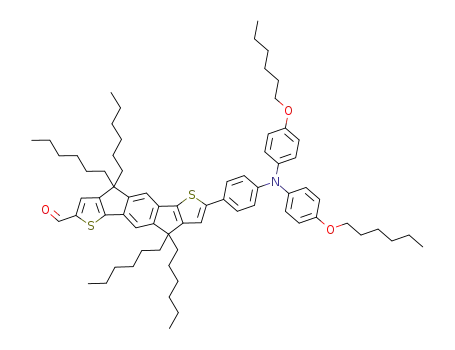 7-{4-[N,N-bis(4-hexyloxyphenyl)amino]phenyl}-4,9-dihydro-4,4,9,9-tetrahexylsindaceno[1,2-b:5,6-b']dithiophene-2-carbaldehyde