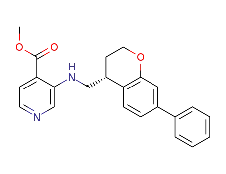 Molecular Structure of 1616267-47-0 (methyl 3-({[(4R)-7-phenyl-3,4-dihydro-2H-chromen-4-yl]methyl}amino)pyridine-4-carboxylate)