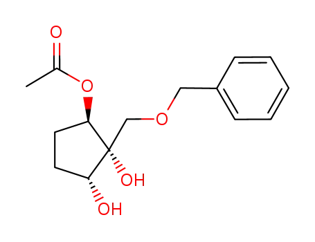 (-)-anti-2-(benzyloxymethyl)-2,3-dihydroxycyclopentyl acetate