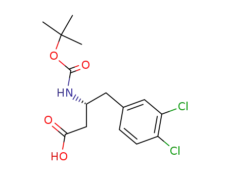 Molecular Structure of 269396-56-7 (BOC-(R)-3-AMINO-4-(3,4-DICHLORO-PHENYL)-BUTYRIC ACID)