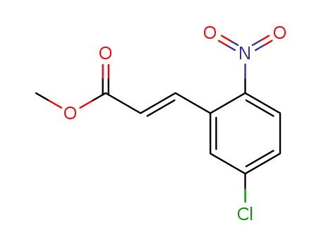 Molecular Structure of 57993-17-6 (methyl (E)-3-(5′-chloro-2′-nitrophenyl)acrylate)