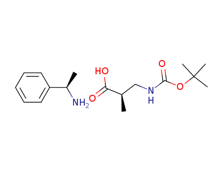 Propanoic acid, 3-[[(1,1-dimethylethoxy)carbonyl]amino]-2-methyl-, (2R)-, compd. with (aR)-a-methylbenzenemethanamine (1:1)