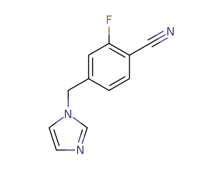 Molecular Structure of 222978-04-3 (Benzonitrile, 2-fluoro-4-(1H-imidazol-1-ylmethyl)-)