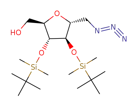 2,5-anhydro-1-azido-3,4-di-O-tert-butyldimethylsilyl-1-deoxy-D-mannitol