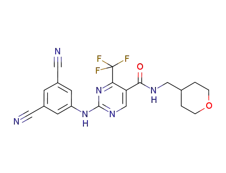 5-Pyrimidinecarboxamide,
2-[(3,5-dicyanophenyl)amino]-N-[(tetrahydro-2H-pyran-4-yl)methyl]-4-(tri
fluoromethyl)-