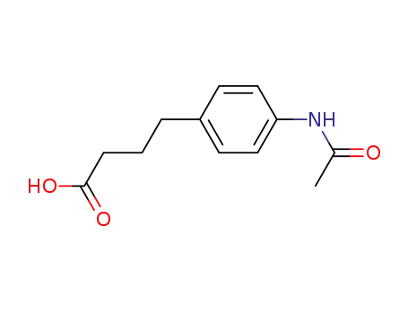 Molecular Structure of 31815-69-7 (4-(acetylamino)benzenebutanoic acid)