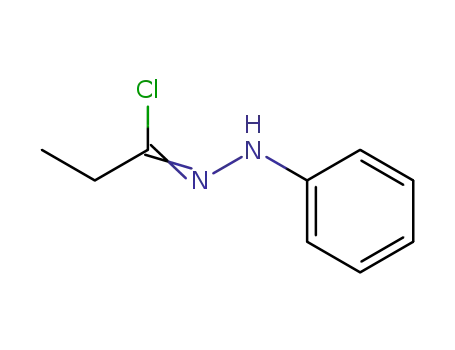 Molecular Structure of 115419-52-8 (N-phenylpropionohydrazonoyl chloride)