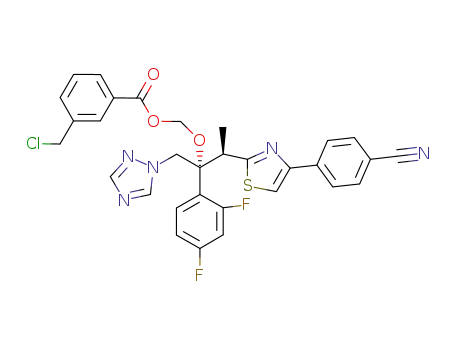 (2R,3R)-3-[4-(4-cyanophenyl)thiazol-2-yl]-2-(2,4-difluorophenyl)-1-(1H-1,2,4-triazol-1-yl)-2-[[[m-chloromethyl]benzoyloxy]methoxy]butane