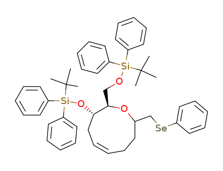 Molecular Structure of 749924-30-9 ((5Z,8S,9R)-8-(tert-butyldiphenylsilanyloxy)-9-(tert-butyldiphenylsilanyloxymethyl)-2-(phenylselenylmethyl)-2,3,4,7,8,9-hexahydrooxonine)