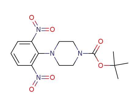 Molecular Structure of 400803-13-6 (1-Piperazinecarboxylic acid, 4-(2,6-dinitrophenyl)-, 1,1-dimethylethyl
ester)