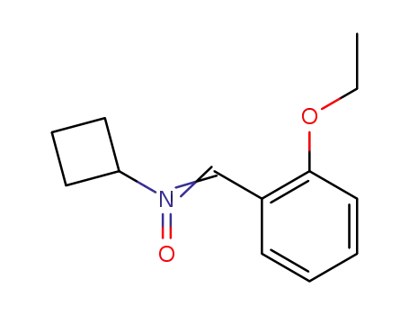 Molecular Structure of 223650-22-4 (Cyclobutanamine, N-[(2-ethoxyphenyl)methylene]-, N-oxide (9CI))