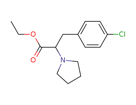 ethyl 3-(4-chlorophenyl)-2-pyrrolidin-N-yl-propanoate