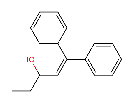 Molecular Structure of 15295-30-4 (5,5-Diphenyl-penten-<sup>(4)</sup>-ol-<sup>(3)</sup>)