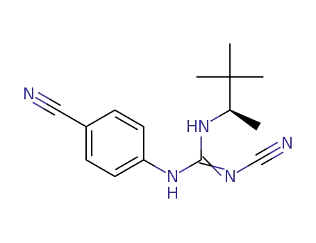 1-cyano-3-(4-cyanophenyl)-2-[(2R)-3,3-dimethylbutan-2-yl]guanidine