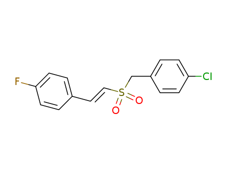 Molecular Structure of 118672-28-9 (Benzene, 1-chloro-4-[[[(1E)-2-(4-fluorophenyl)ethenyl]sulfonyl]methyl]-)
