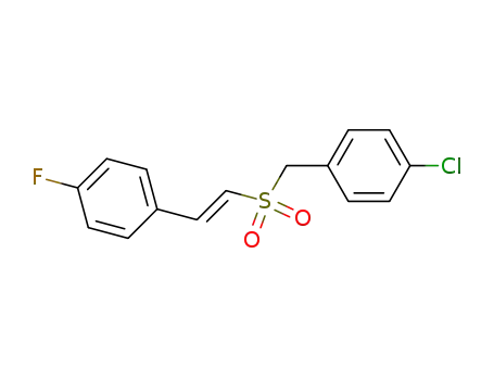 Molecular Structure of 118672-28-9 (Benzene, 1-chloro-4-[[[(1E)-2-(4-fluorophenyl)ethenyl]sulfonyl]methyl]-)