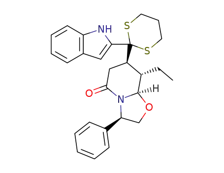 (3R,7R,8S,8aR)-8-ethyl-7-[2-(2-indolyl)-1,3-dithiolan-2-yl]-5-oxo-3-phenyl-2,3,6,7,8,8a-hexahydro-5H-oxazolo[3,2-a]pyridine